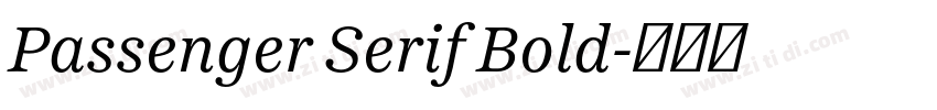Passenger Serif Bold字体转换